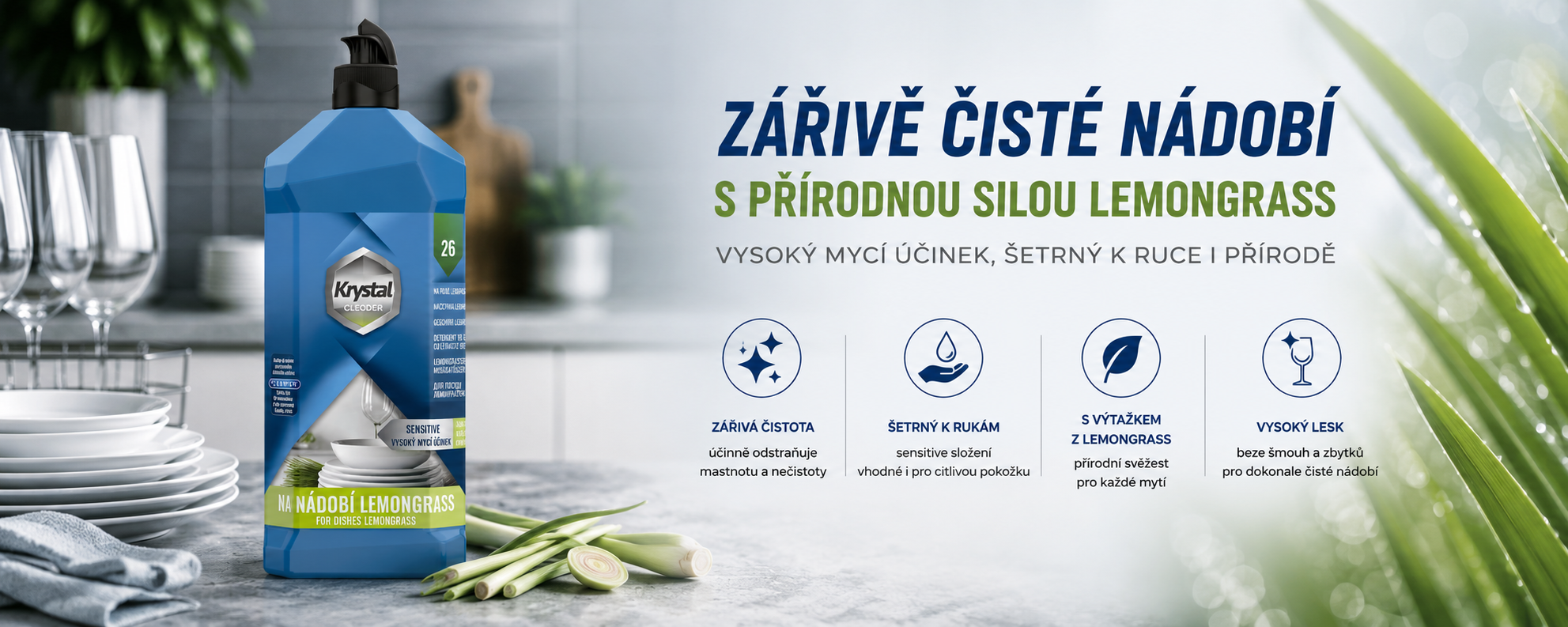 krystal na nádobí lemongrass banner
